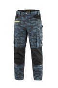 Monterkové kalhoty CXS STRETCH, pánské,maskáčové modré