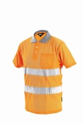 Výstražné triko DOVER s límečkem, oranžové