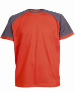 Tričko CXS OLIVER, krátký rukáv, oranžovo-šedé 