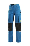 Monterkové kalhoty CXS STRETCH, dámské, středně modro - černé