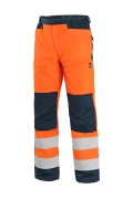 Kalhoty CXS HALIFAX,výstražné se síťovinou,pánské,oranžovo-modré