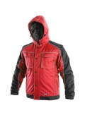 Zimní pánská bunda 2v1 IRVINE, odepínací rukávy, červená