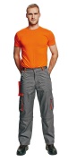 Montérkové kalhoty DESMAN, šedo-oranžová