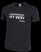 Tričko BNN HARDWORKER T-Shirt grey,pánské,krátký rukáv,černo-bílé