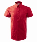 Pánská košile s krátkým rukávem, červená