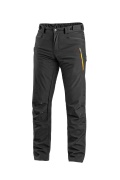 Kalhoty CXS AKRON,softshell,černé s žluto-oranžovými doplňky